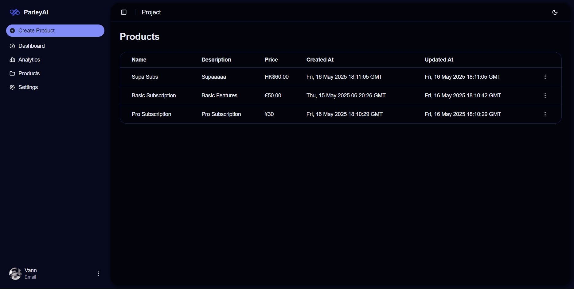 app screen