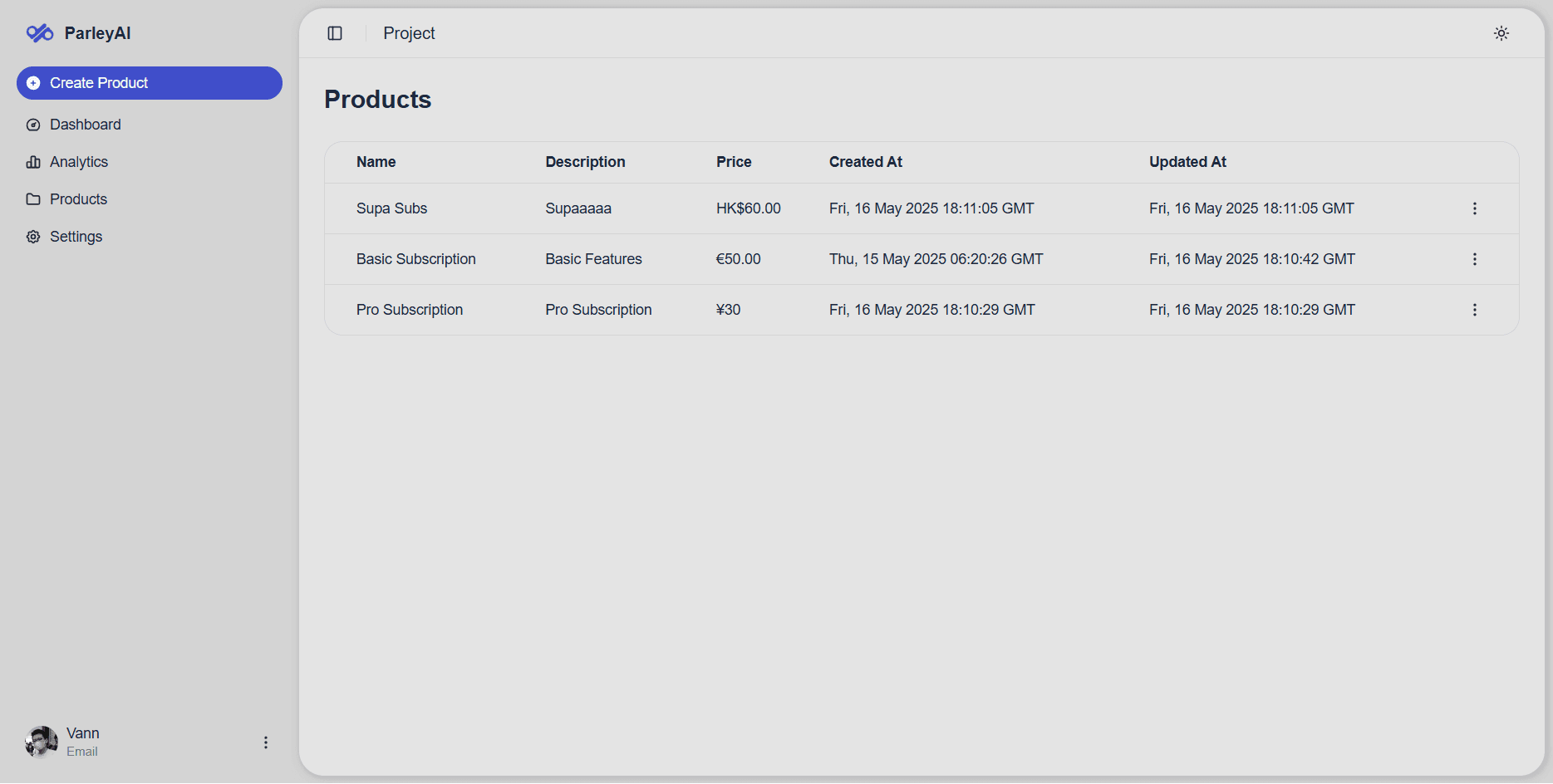app screen